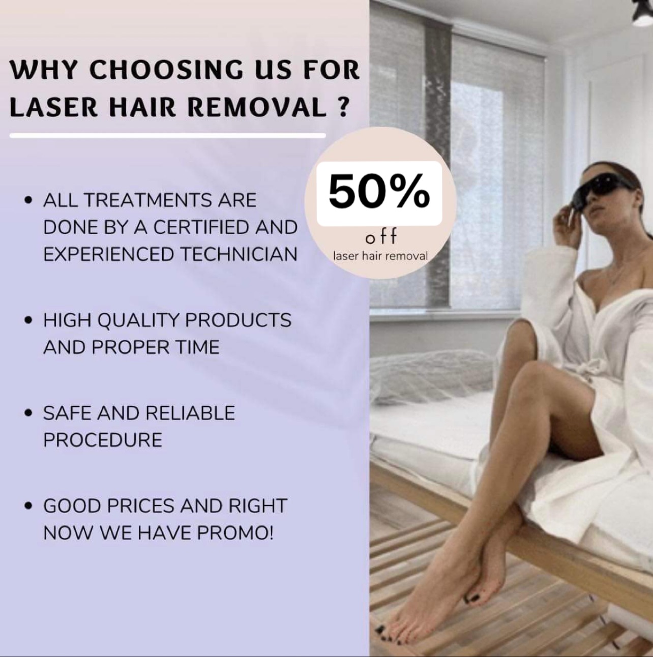 50% off laser